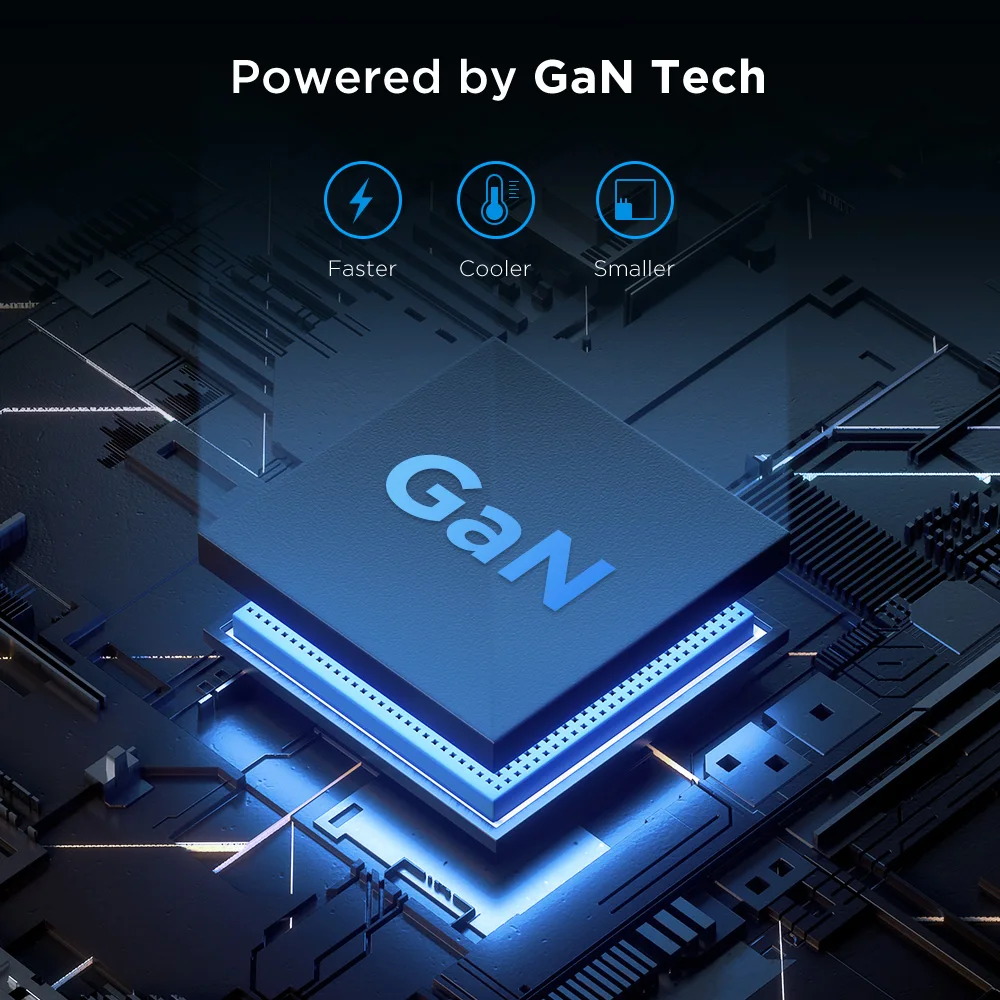 ESR 65 Вт Ган Зарядное устройство штепсельная вилка американского стандарта PD