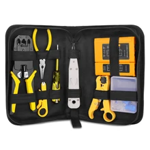 RJ45 RJ11 RJ12 Network Repairing Plier Tool Kit with Cable Tester Spring Clamp Crimping Tool Crimping Pliers
