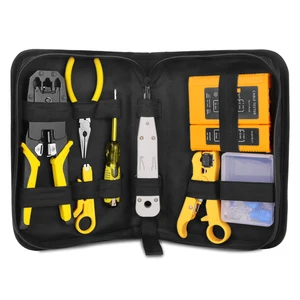 rj45 rj11 rj12 network repairing plier tool kit with cable tester spring clamp crimping tool crimping pliers free global shipping