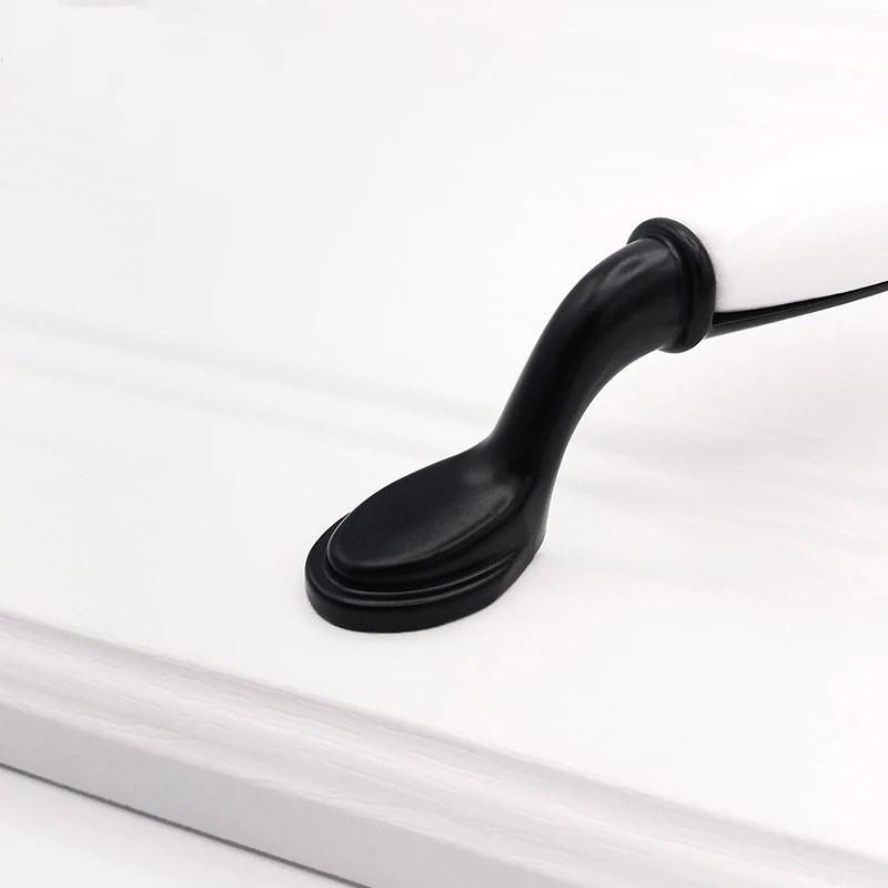 Американские однотонные Белые Черные Керамические ручки WV современный шкаф