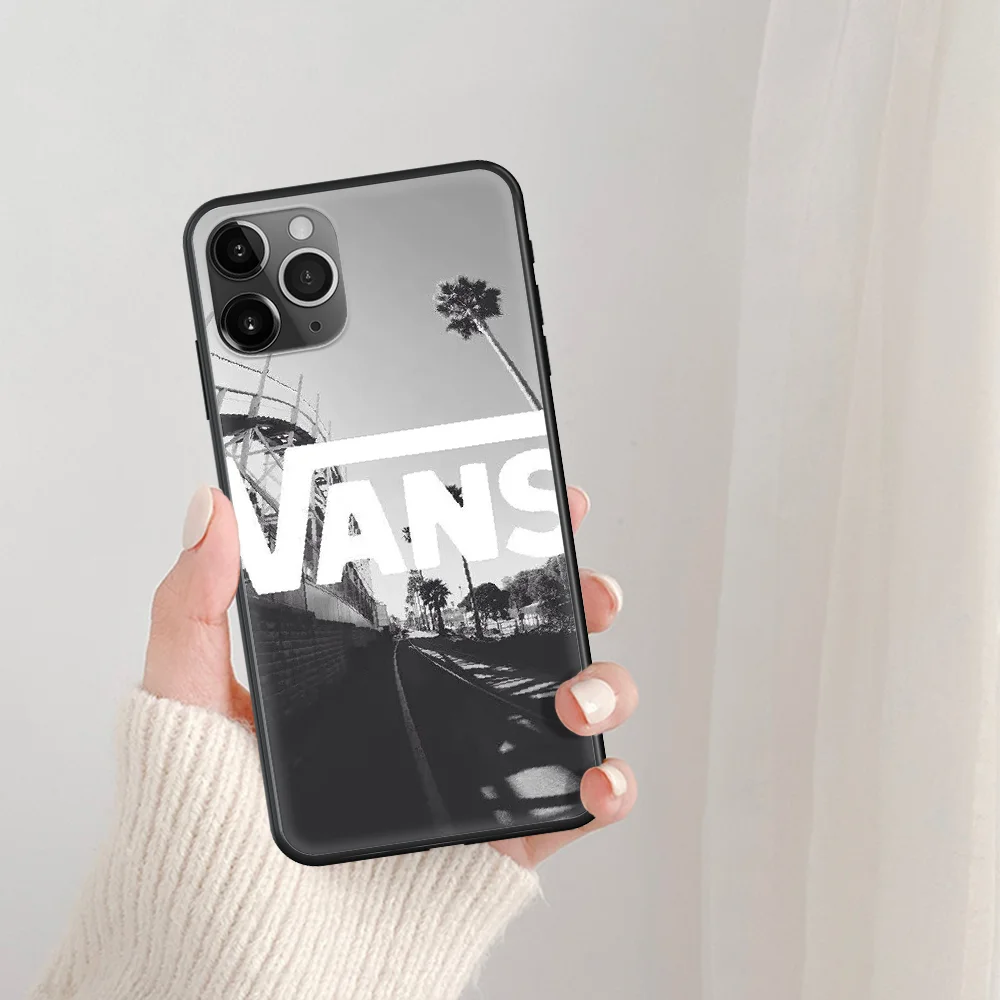 

Skateboard Trend Shoe Brand Vans Phone Case For IPhone 5 5S SE 5C 6 6S 7 8 Plus X XS XR 11 12 Mini Pro Max 2020 black Waterproof