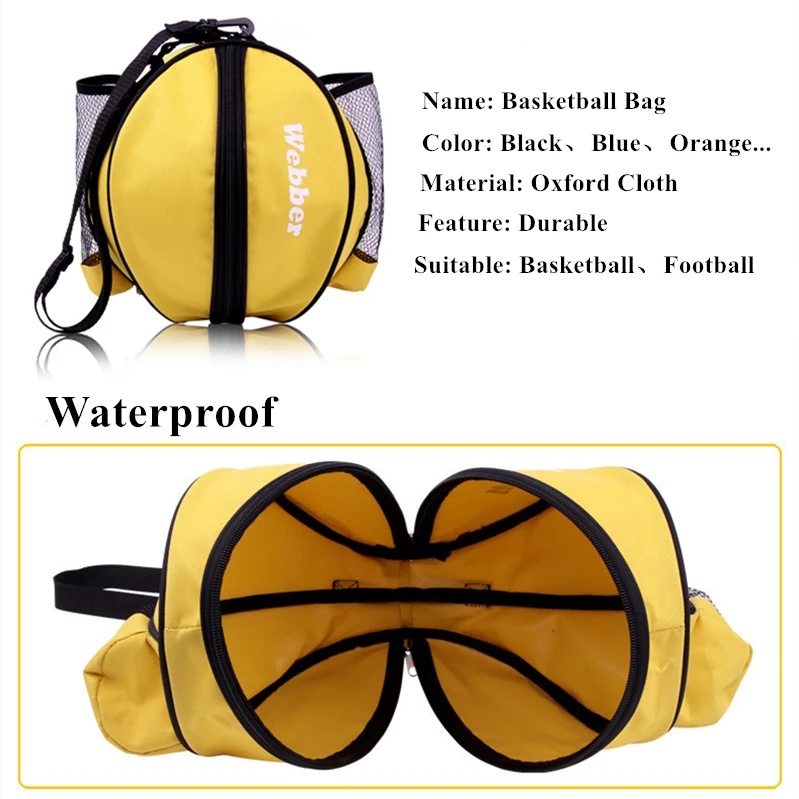 Universal Sports Bag Basketball Football Volleyball Backpack Handbag Round Shape Adjustable Shoulder Strap Knapsacks Storage | Спорт и