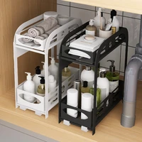 2 tier under sink cabinets organizer with storage drawerpull out cabinets organizer shelf kitchen countertop storage baske