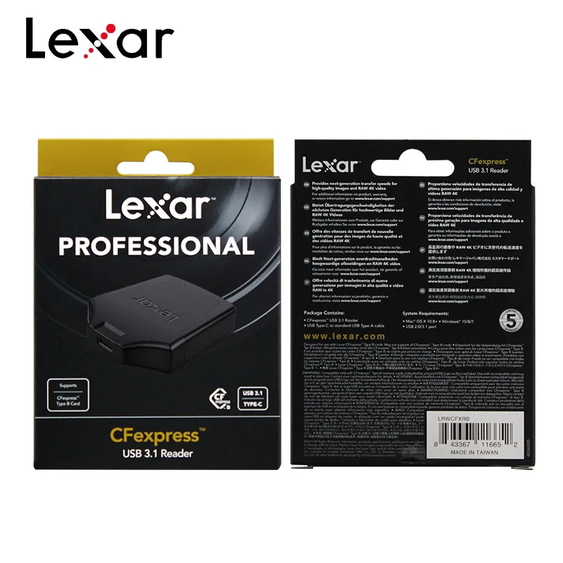 100% Оригинальный кардридер Lexar CFexpress Type B USB 3 1 высокоскоростной Профессиональный