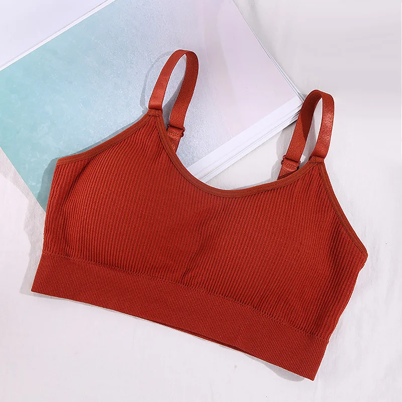 Женский бесшовный спортивный бюстгальтер топ для фитнеса кроп бега тренажерного