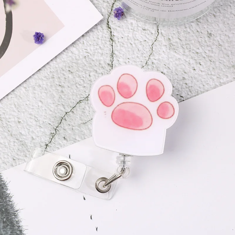 Мультфильм выдвижной брелок для ключей медсестры рабочие держатель карт