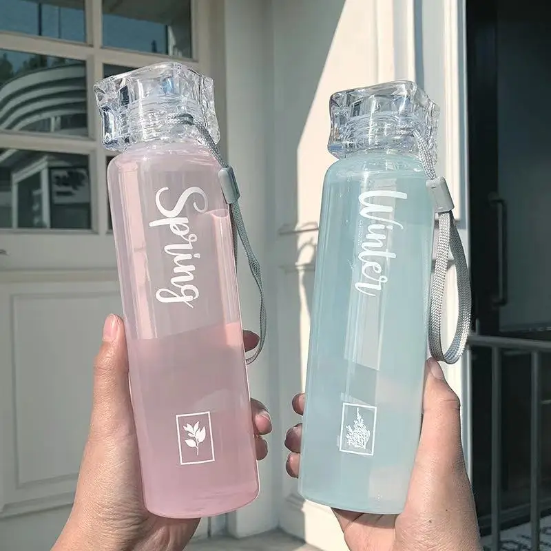 Большая вместительная короткая матовая термостойкая стеклянная чашка для воды