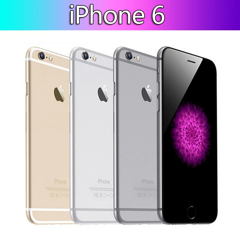 Отремонтированный Смартфон Apple iPhone 6, 1 ГБ ОЗУ, 16 Гб ПЗУ, 4,7 МП, LTE камера, отпечаток пальца, разблокирован, дюймов, мобильный телефон, Wi-Fi, gps, 4G