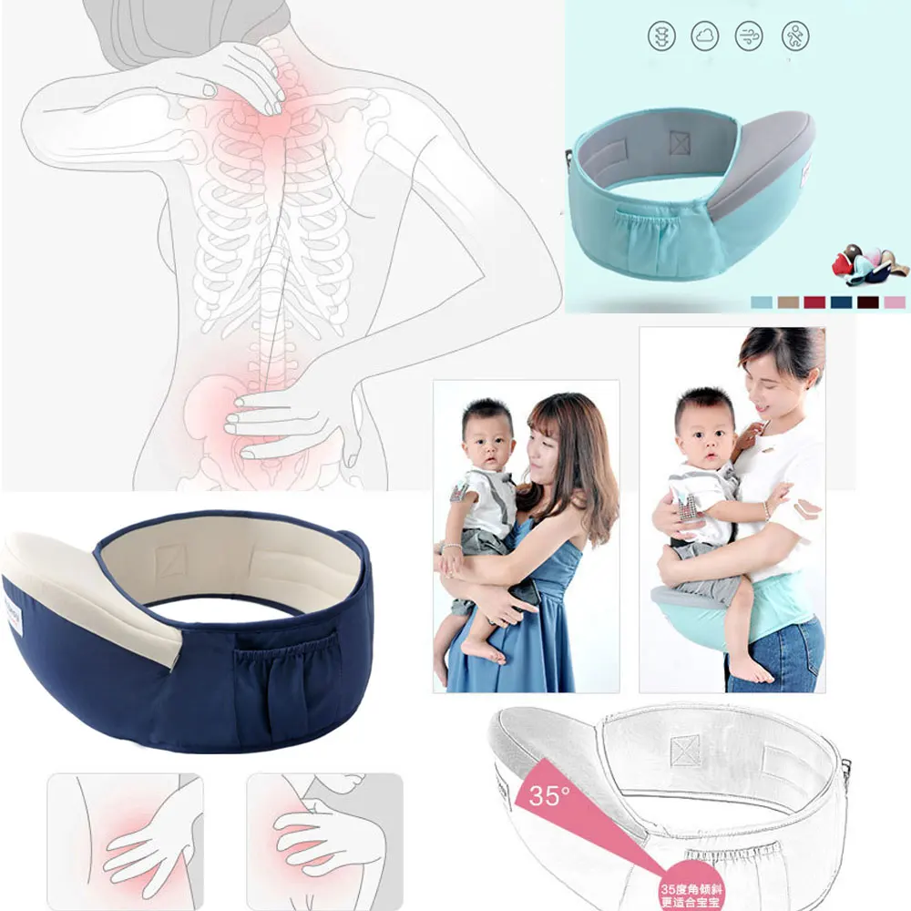 

23x15x13cm New Baby Carrier Bag Waist Stool Travel Walker Sling Belt Kid Infant Hold Hip Seat Safe Front Carry Back Carry Gift