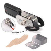 ehdis double headed vinyl wrap ptfe cutter with 10pcs spare blades decorative wall paper knife carbon film sticker cutting tool