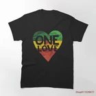 Мужская двухсторонняя Байкерская футболка из 100% хлопка с принтом One Love Music Rasta Reggae Heart Peace Roots, футболка с короткими рукавами