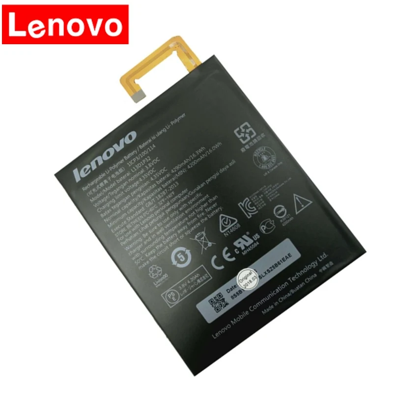Аккумулятор Lenovo L13D1P32 4290 мА · ч оригинальный аккумулятор для A8-50 A5500 label S8-50 +