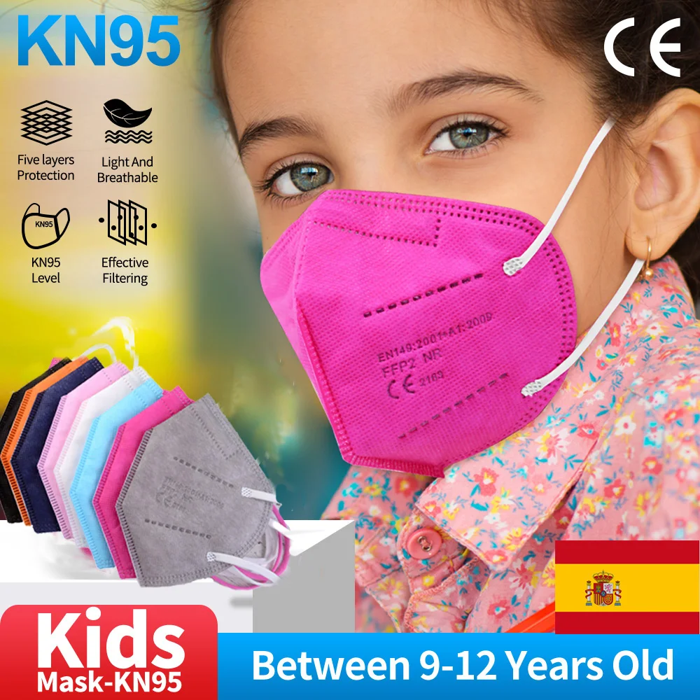 

Респиратор ffp2mascarillas для детей 9-12 лет, многоразовая Защитная детская маска, mascarilla fpp2