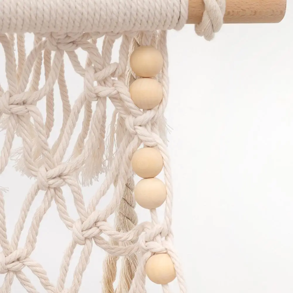 Детские качели Boho твердые деревянные кисточкой ручной работы Ткачество детские