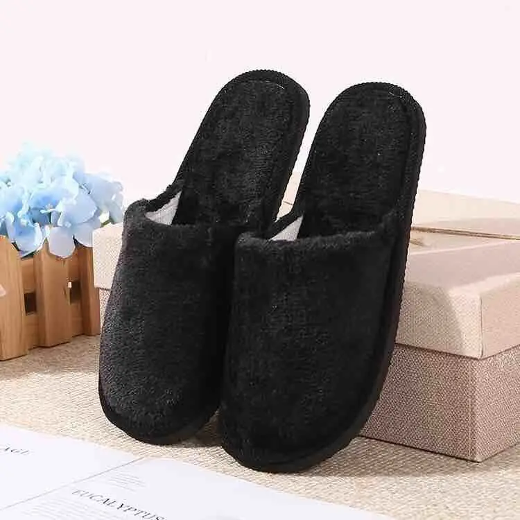 

Indoor home winter floor non-slip slippers male plush candy couple home warm cotton slippers female DSM