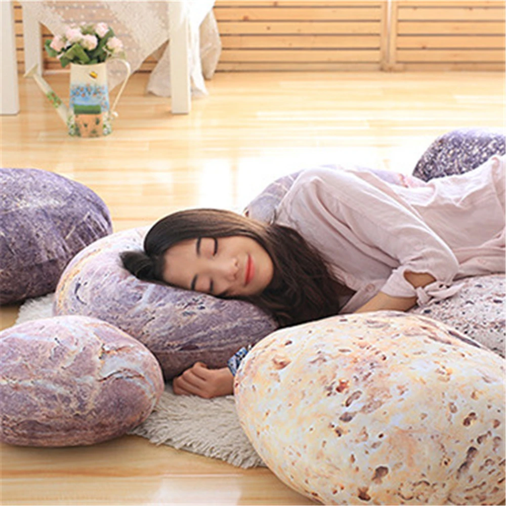 

Funny Doll Pillow Plush Toy Simulated Pebble Stone Pillow With Filler Cushion Baby Toy Cute Pillow Kids Gift Children Room Decor