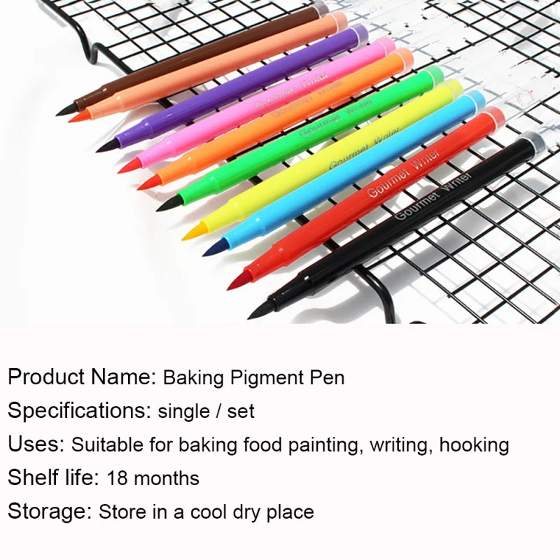 Ручка-кисточка со съедобным пигментом ручка-раскраска для рисования печенья