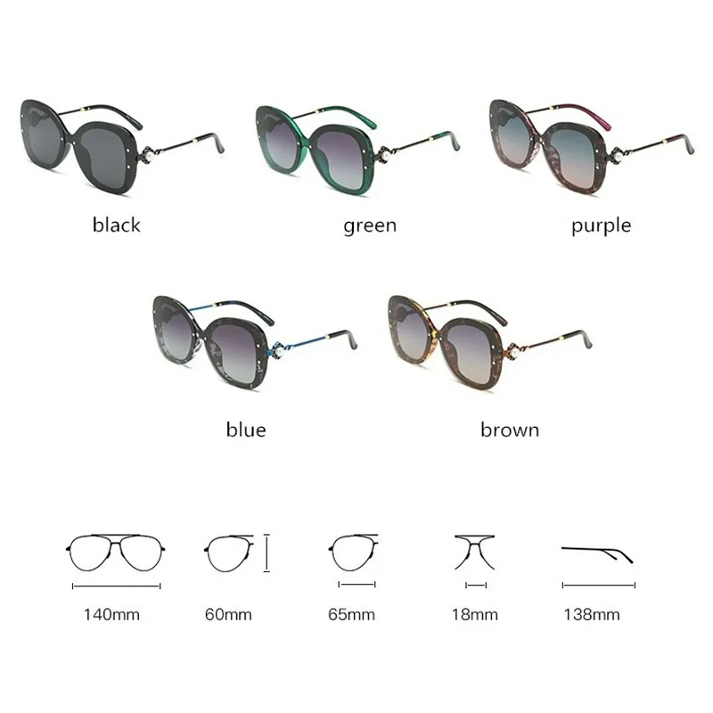 Роскошные поляризационные солнцезащитные очки для женщин Ретро стиль фирменный