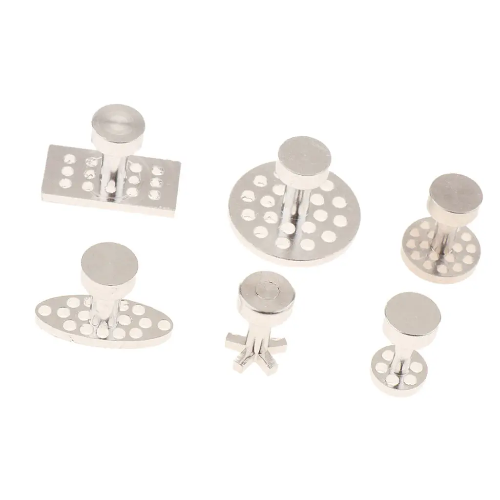 

Aluminum Alloy Paintless Dent Repair Tabs Hail Removal 6 Size 6 pcs