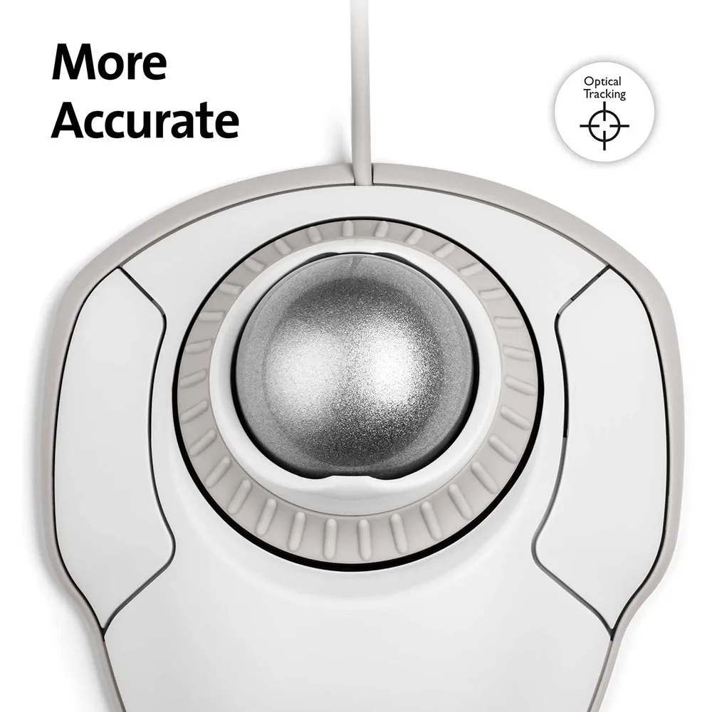New Kensington Original Orbit Trackball Mouse with Scroll Ring Optical USB for PC or Laptop for AutoCAD K72500WW