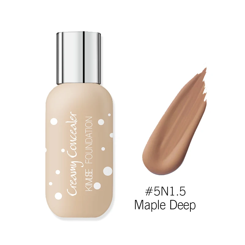 5N1.5 KIMUSE 24H матовая основа под макияж, основа под макияж, спонж в форме яйца, профессиональный жидкий консилер, водостойкий натуральный бренд - Цвет: 5N1.5