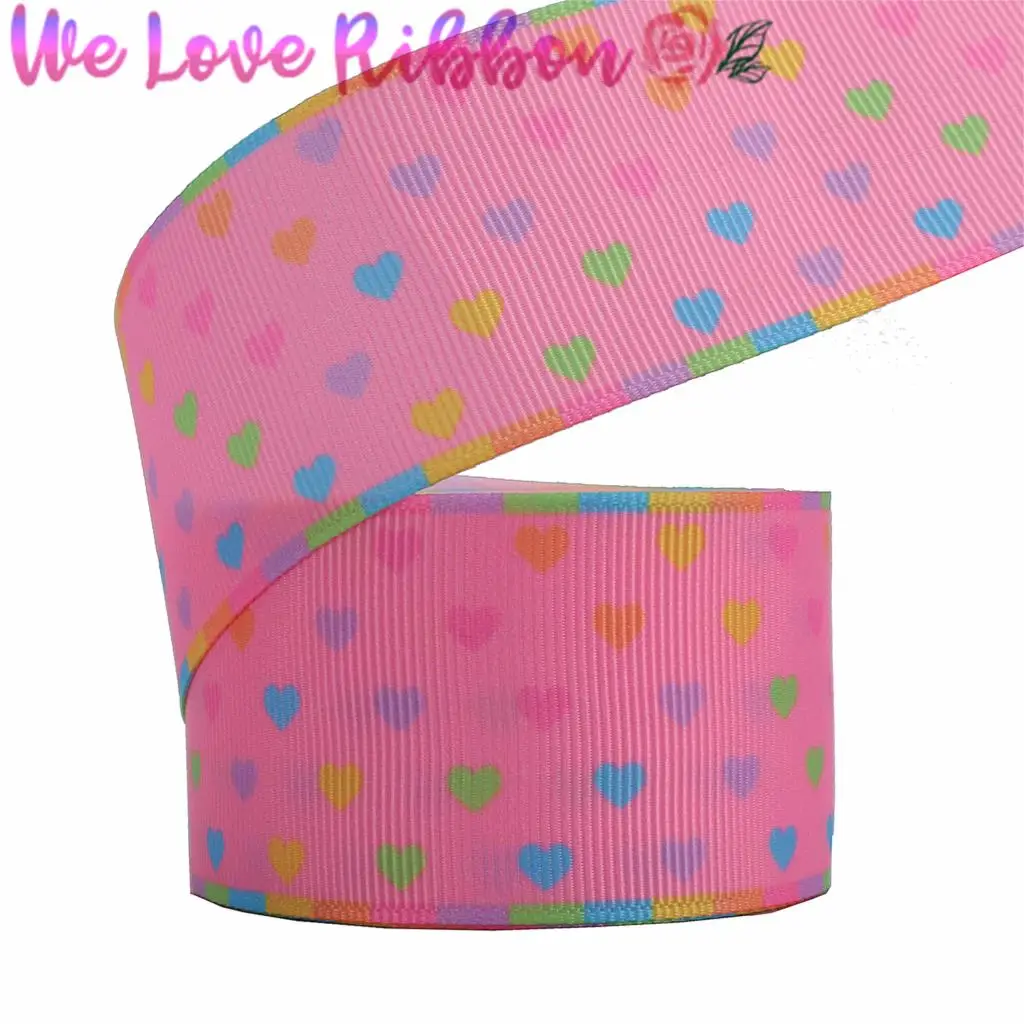 16 мм-75 мм Красочные сердце Конфеты Пончик напечатанный корсаж/враг ленты DIY волос