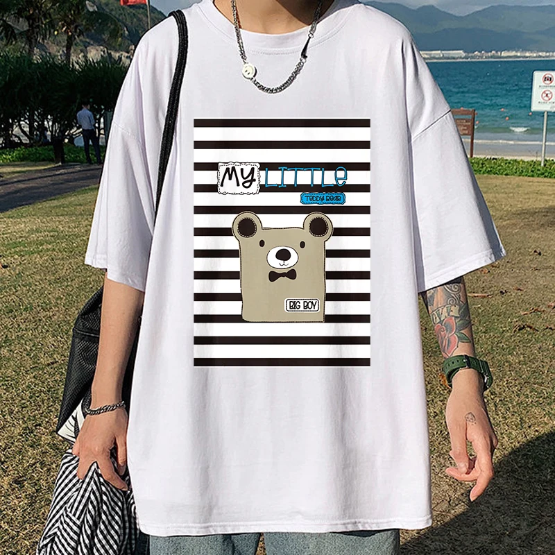 

My Little Teddy Bear T-Shirt Female Specials Streetwear Multifunction Ivory White Boy Women's Tops men t shirt Blusas Para Mujer