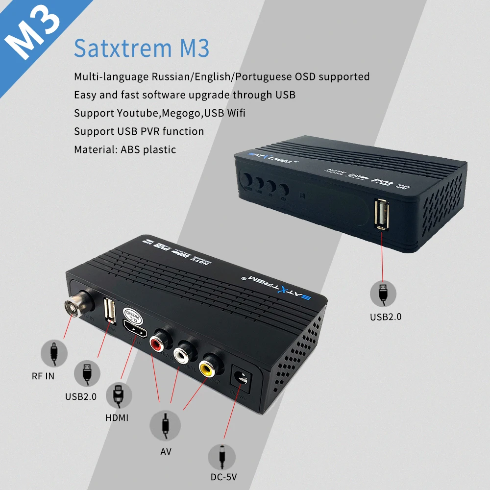 Satxtrem dvb-t2 tv tuner тв приставка dvb t2 для России тюнер dvb t2 USB Wifi receiver dvb-t2 vga приставка для цифрового тв iptv HD TV Box dvb-c тюнер Служба поддержки Dolby AC3 PVR Youtube Megogo