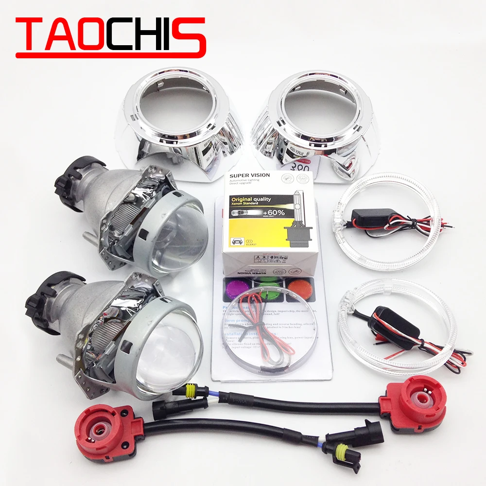 Прожекторная линза TAOCHIS 3 0 дюйма Биксеноновая HID D2S с кожухом глаза дьявола