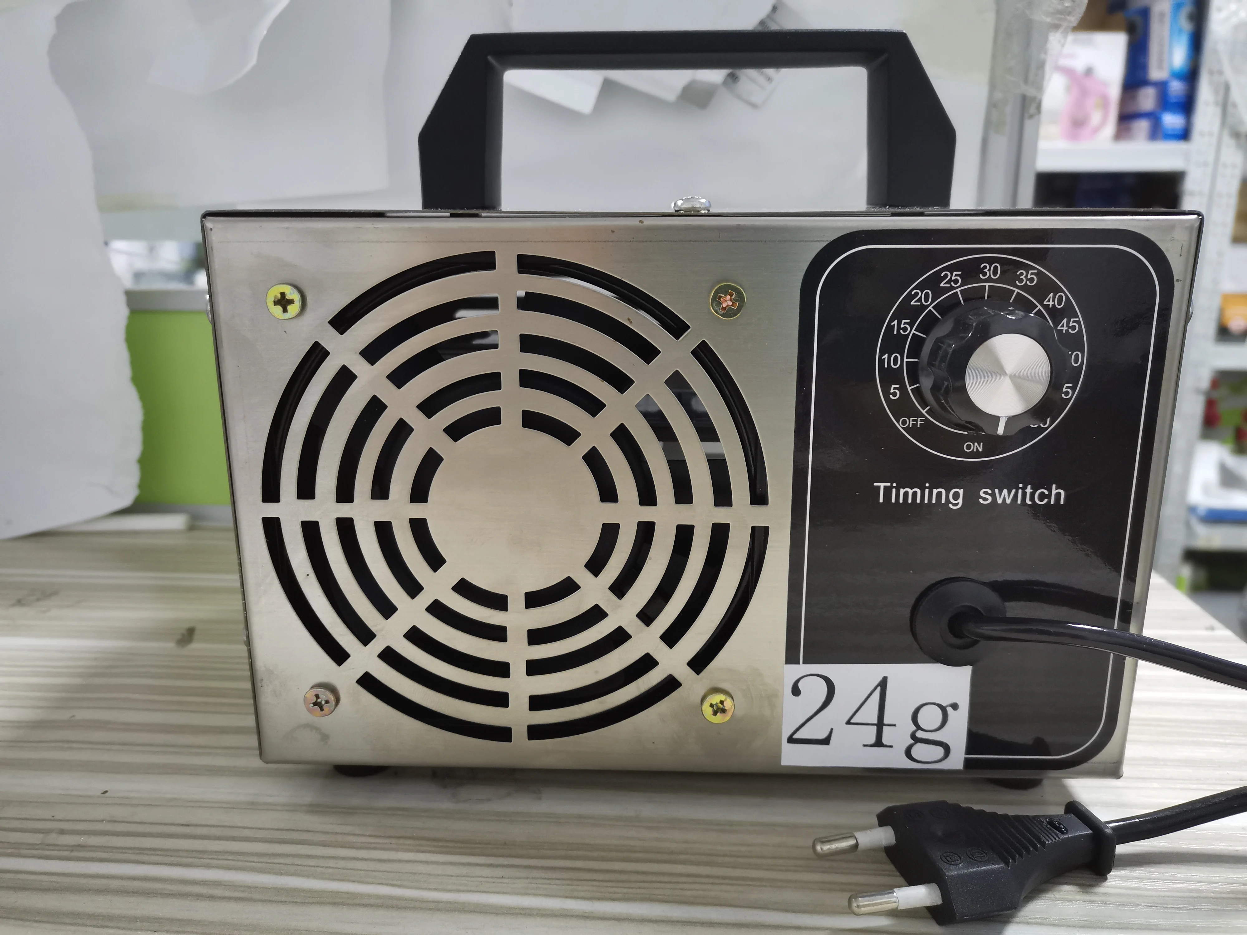 

dropshipping Ozone Generator 24g Ozonator Machine Air Purifier Timer Control 220V EU plug Disinfection O3 sterilizer