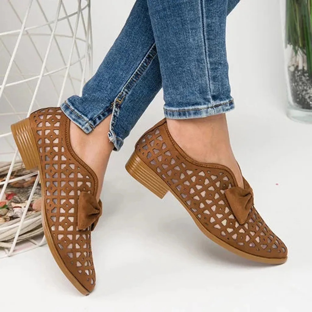 Women Cut Out Flat Big Size Casual Slip On Sandals Lady Breathable Hollow Low-heeled Roman Shoes Plus Summer #1231 | Обувь