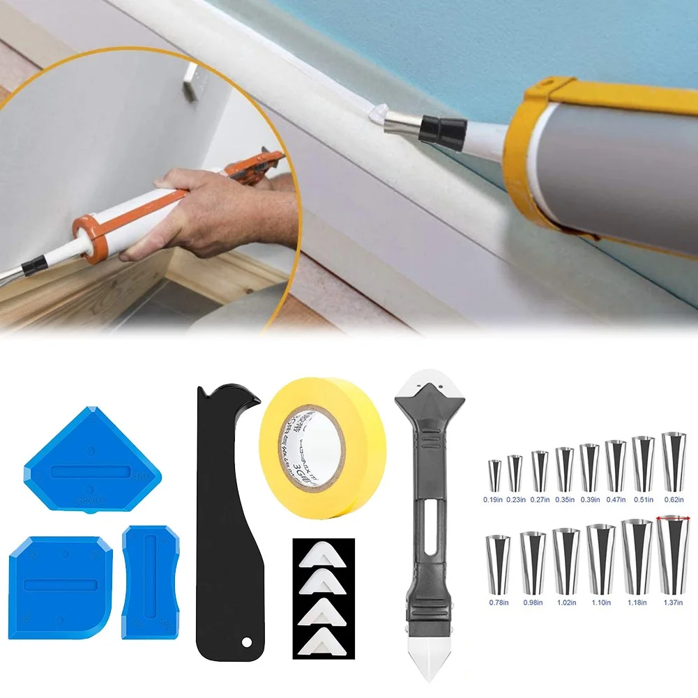 

Finishing Caulking Tool Kit Tile Grouting Tool 6 In1 Silicone Finisher