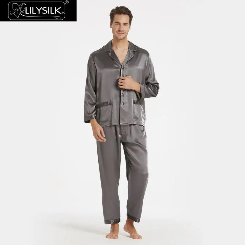 LilySilk Пижама мужская костюм белье пижамный комплект домашняя одежда для мужчин