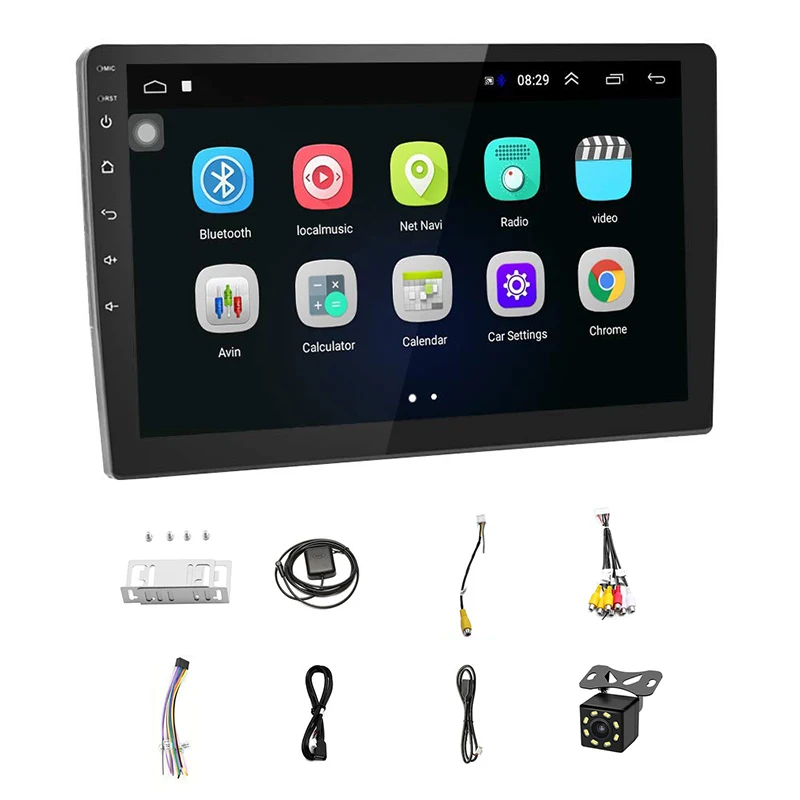 Стерео 2 Din Android навигация стерео 10,1 дюймов HD пресс-экран в тире стерео с Bluetooth gps WiFi FM радио
