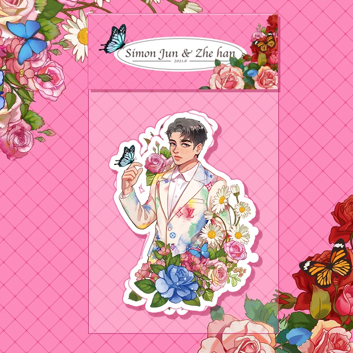 

Аниме слово о HONOR Zhou Zishu Wen Kexing Gong Jun ПВХ наклейка семейный портрет мотоцикл телефон клейкая наклейка рождественские подарки