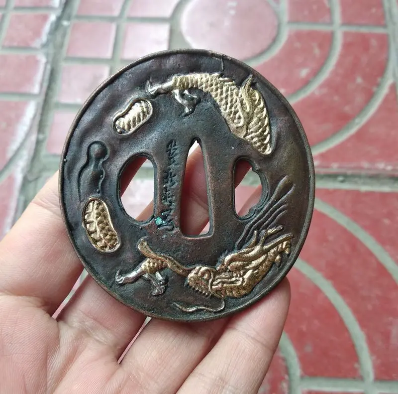 Редкие винтажные аксессуары Tsuba для ниндзя Цуба для катаны самурайский меч