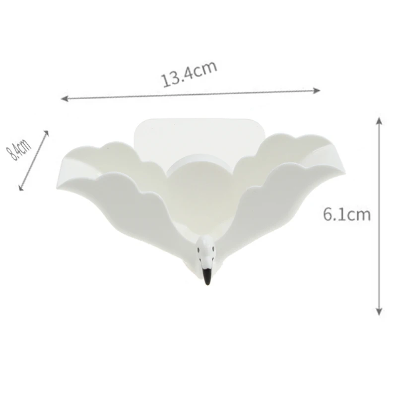 

1Pcs Soap Holder Bathroom Shower Soap Dish Shower Plates Soap Storage Box With Drain Wall Mounted Self Adhesive Plastic Supplies