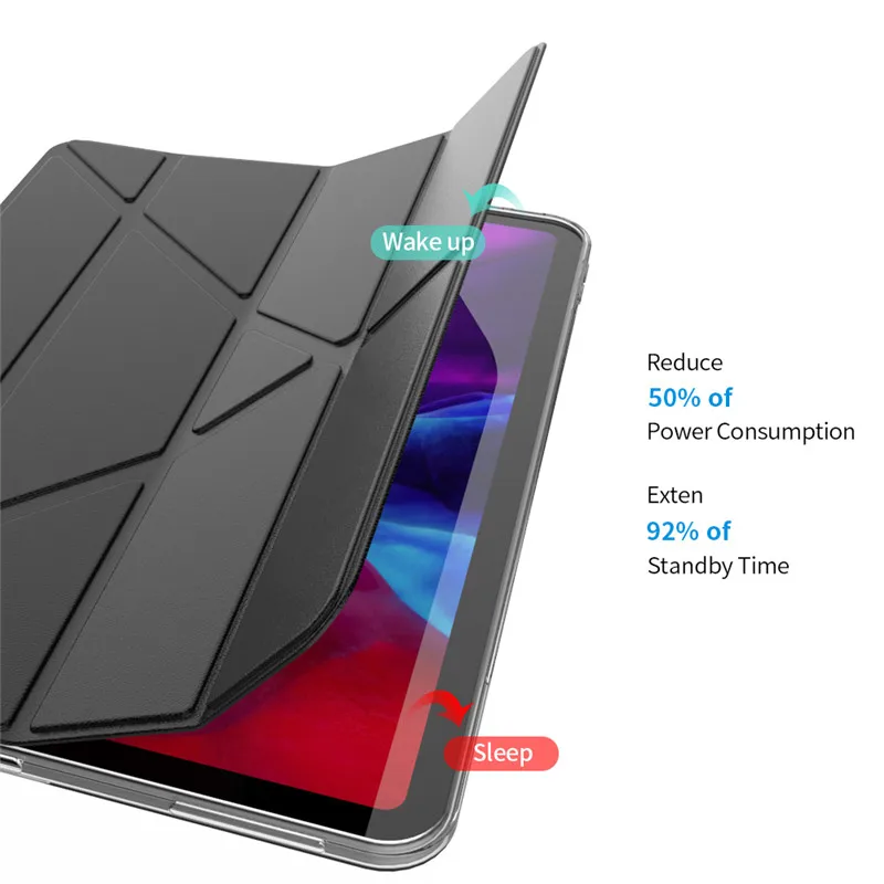 Чехол для iPad Pro 11 2020 Ультратонкий чехол из искусственной кожи + ТПУ Умный
