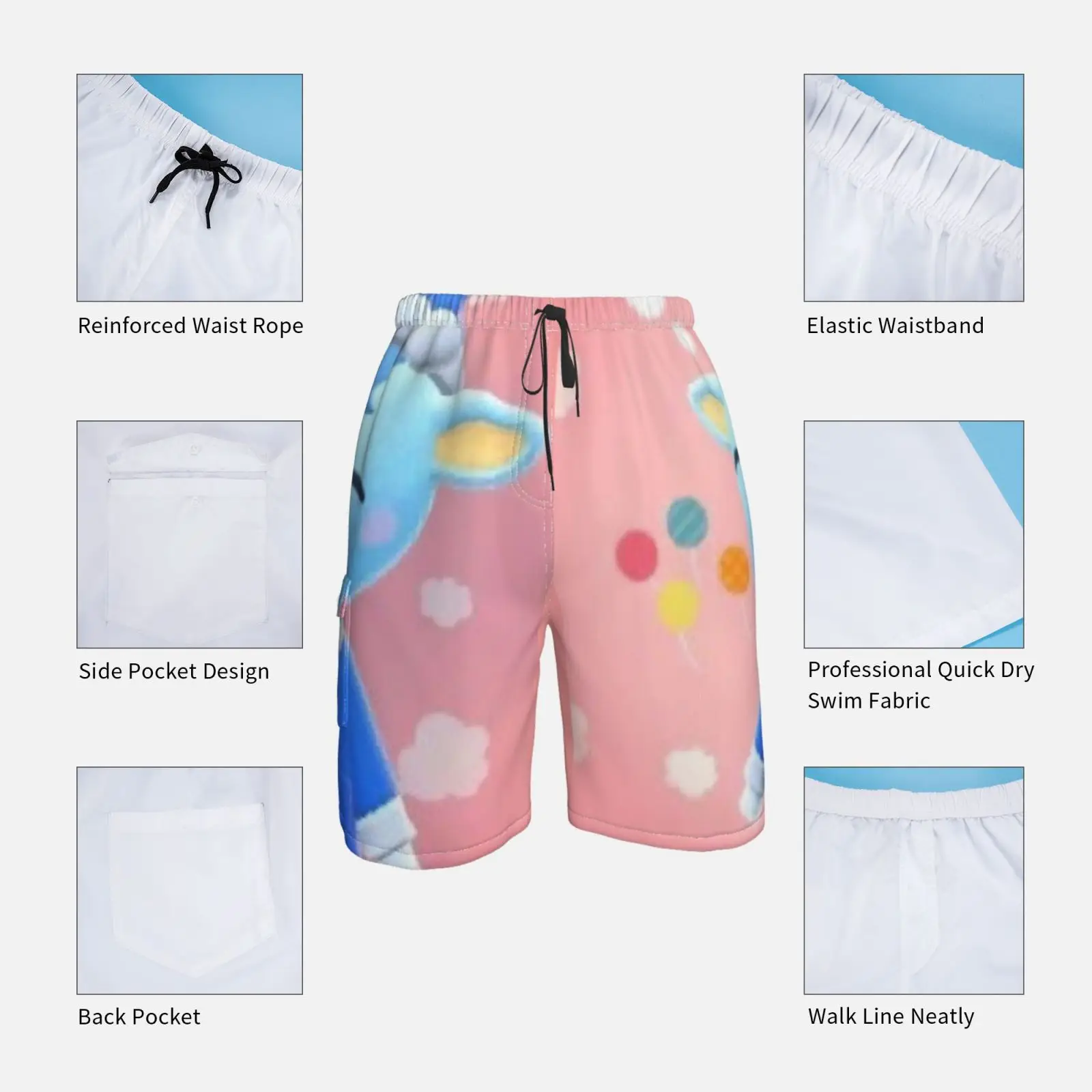 Пляжные шорты шерб с изображением животных шерб|Плавки и пляжные шорты| |