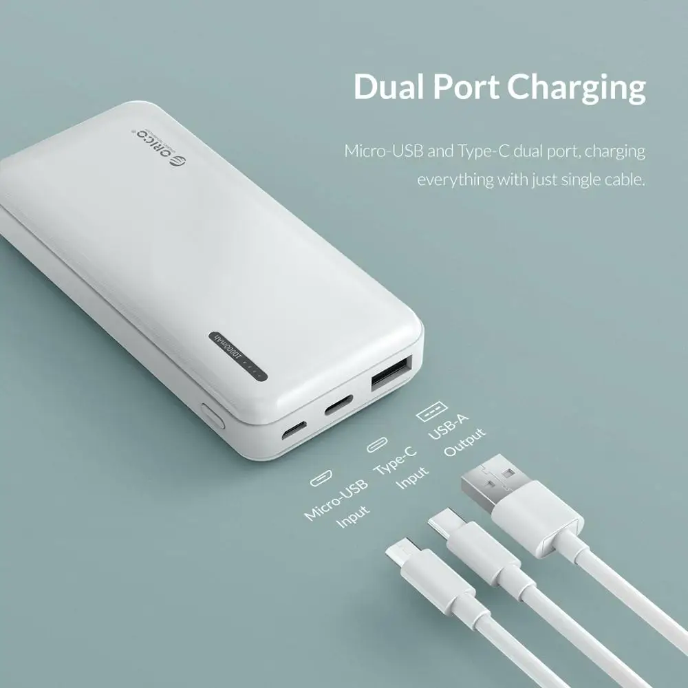 Портативный внешний аккумулятор ORICO 10000 мАч USB Type C для iphone Xiaomi|Внешние