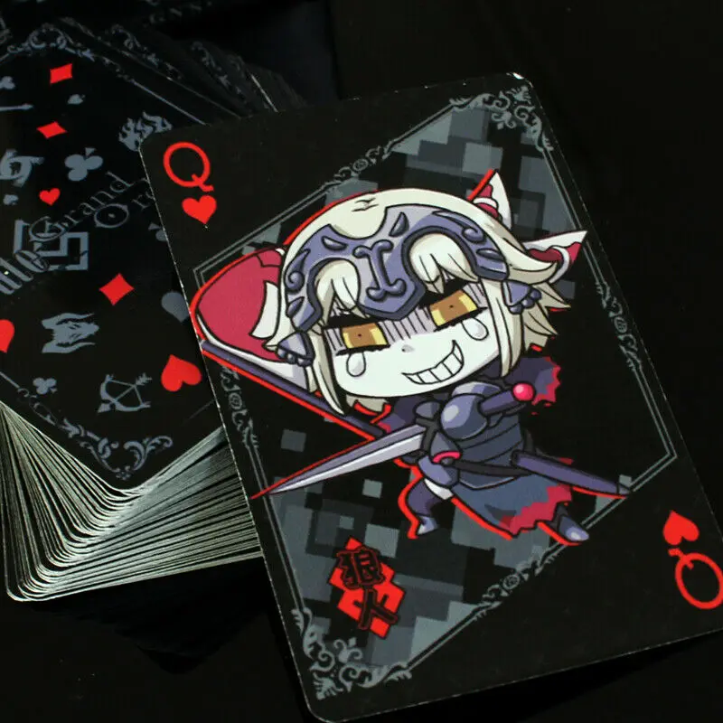 New Japan Anime FGO Fate/stay night Fate/Grand Order Black Poker Saber Jeanne dɺrc Cards Suit Cosplay Game Gifts | Тематическая