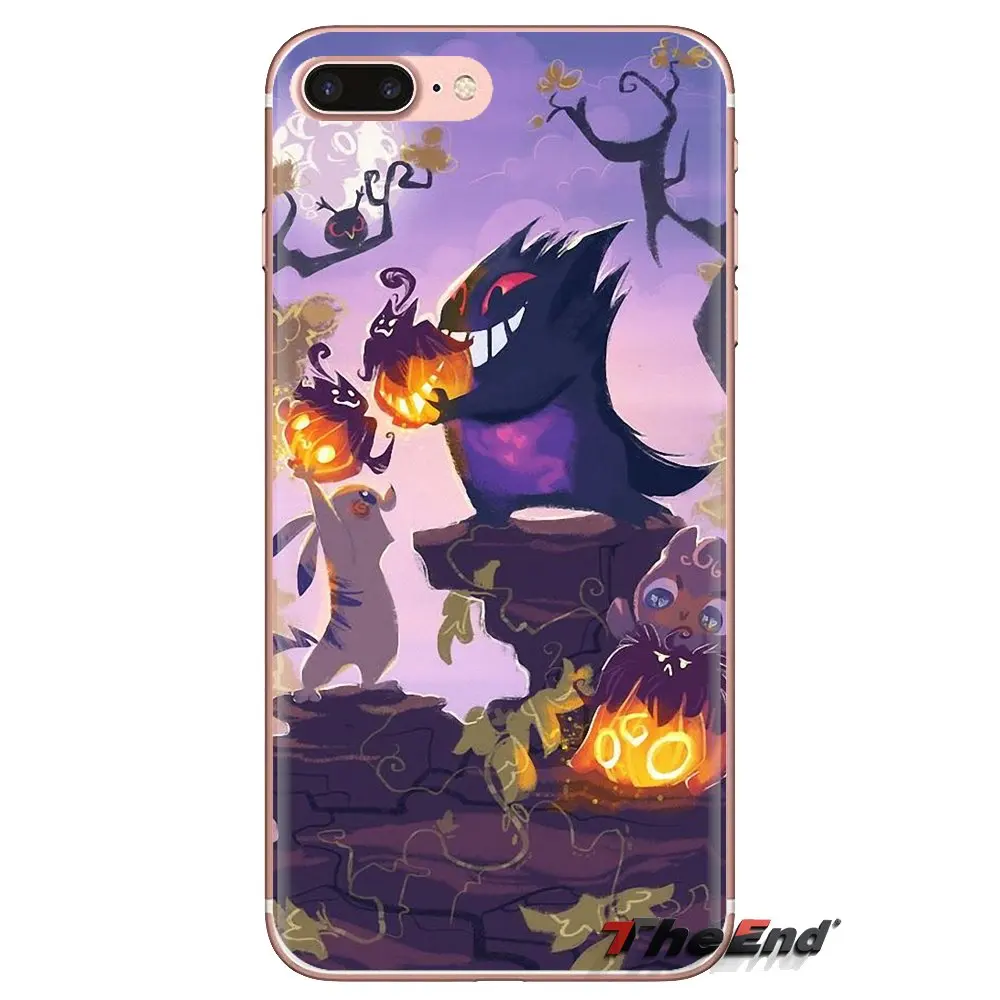 Spooky Splattery Gengar Poster For Huawei G7 G8 P7 P8 P9 Lite Honor 4C 5X 5C 6X Mate 7 8 9 Y3 Y5 Y6 II 2 Pro 2017 Phone Bag Case |