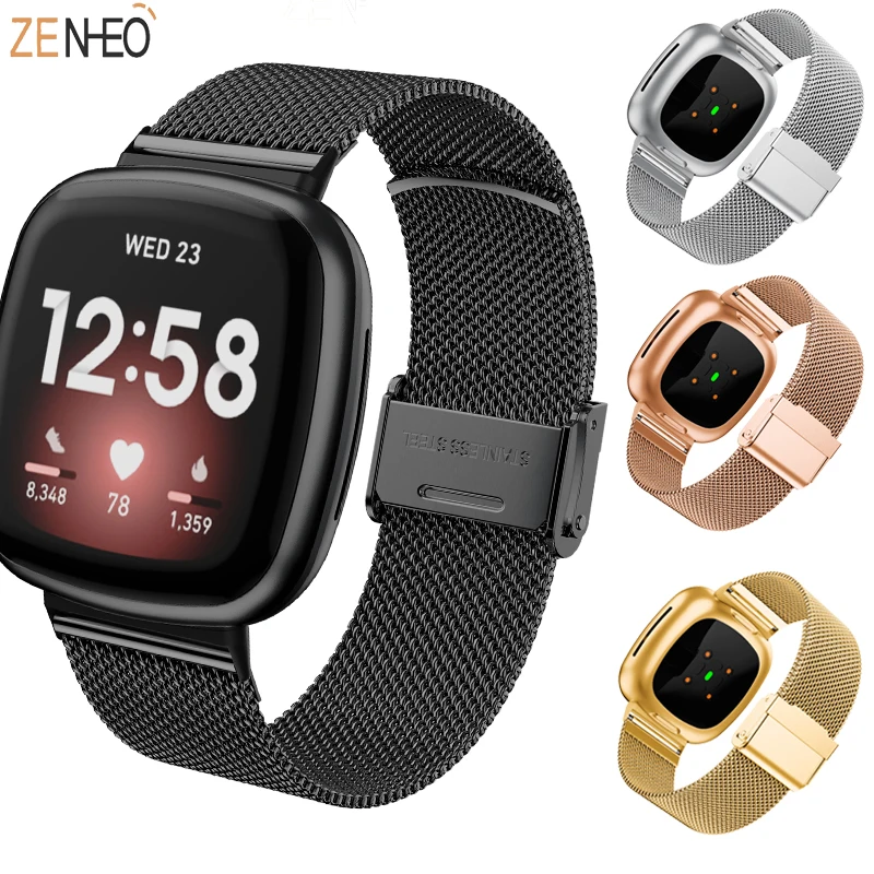

Ремешок «Миланская петля» для спортивных часов Fitbit Versa 3, металлический сменный Браслет для наручных часов Fitbit Sense/Versa3 Correa