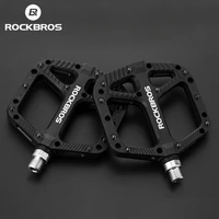 rockbros ultralight seal bearings bicycle bike pedals cycling nylon road bmx mtb pedals flat platform bicycle parts accessories