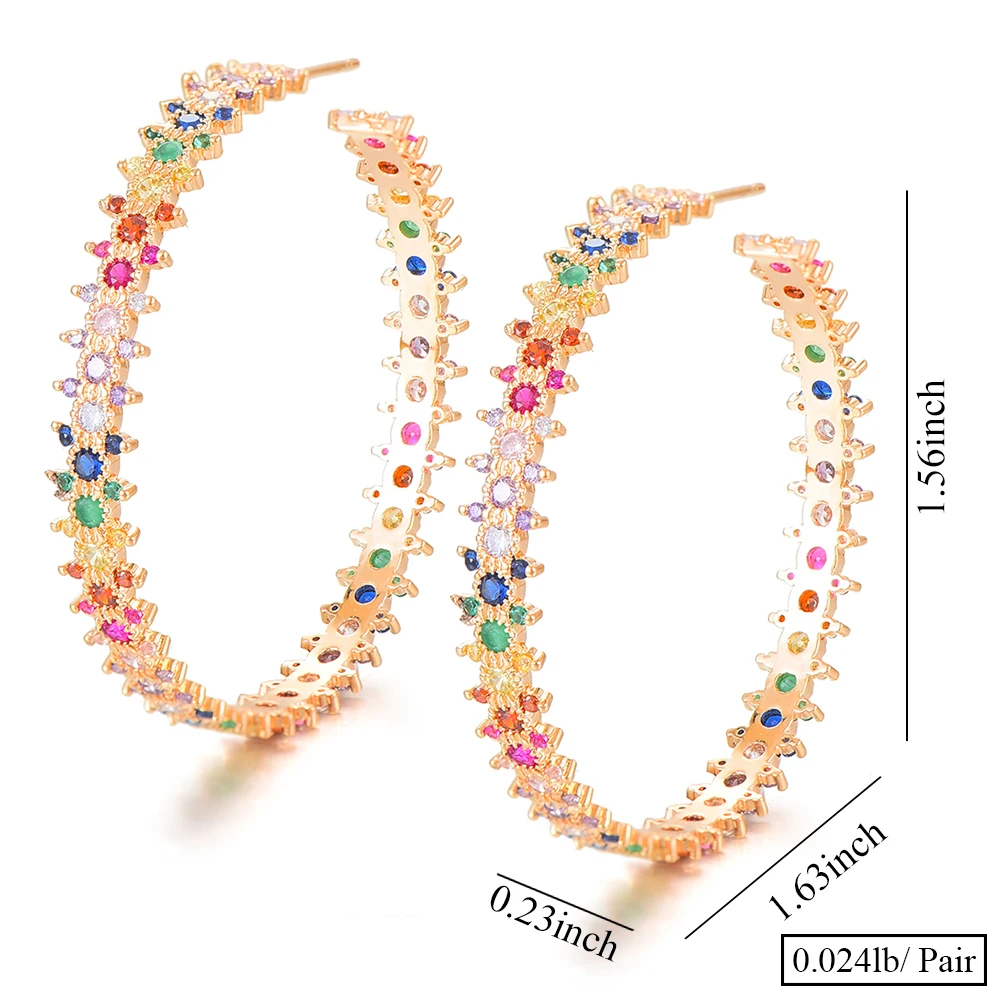 

Siscathy Super Popular Circle Drop Earrings for Women Bridal Wedding Accessories Full Shiny Fine Mirco Cubic Zirconia 2020 New