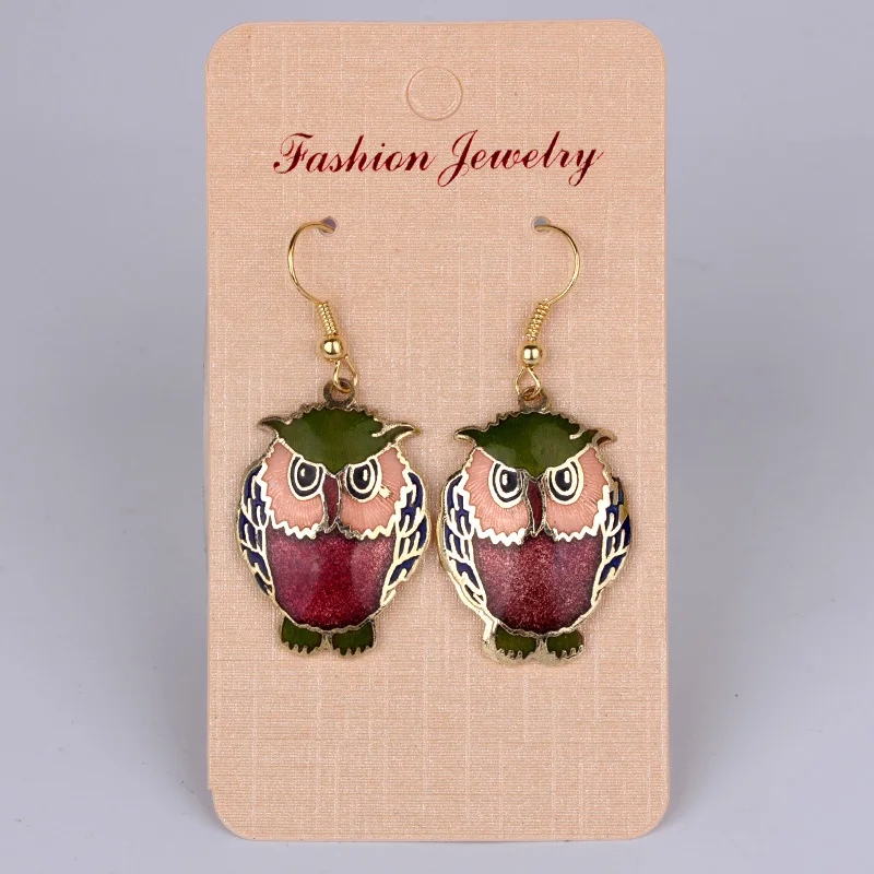 Этнические серьги с эмалью для женщин цветные богемные серьги-капли в китайском