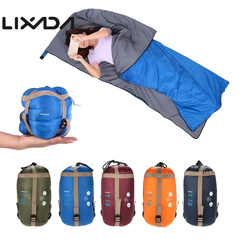 LIXADA 190*75 см конверт для отдыха на природе, спальный мешок для кемпинга и путешествия Пеший Туризм ультра-светильник спальный мешок Дорожная сумка Пеший Туризм LW180 680 г