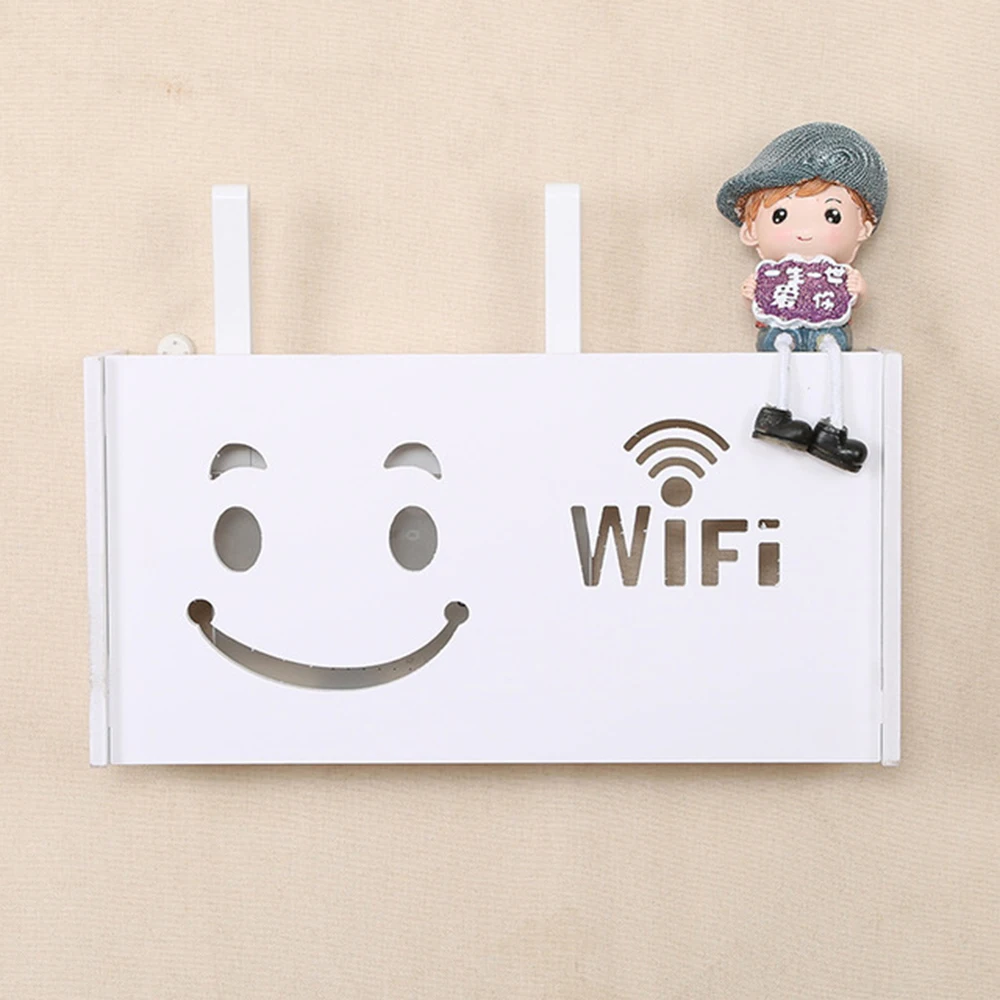 Ящик для хранения беспроводного Wi Fi роутера полка панели из ПВХ настенный