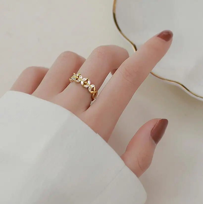 

Fashion 925 Sterling Silver Stackable Dancing Butterfly Open Size Finger Rings for Women Luxury Silver Jewelry BSR027