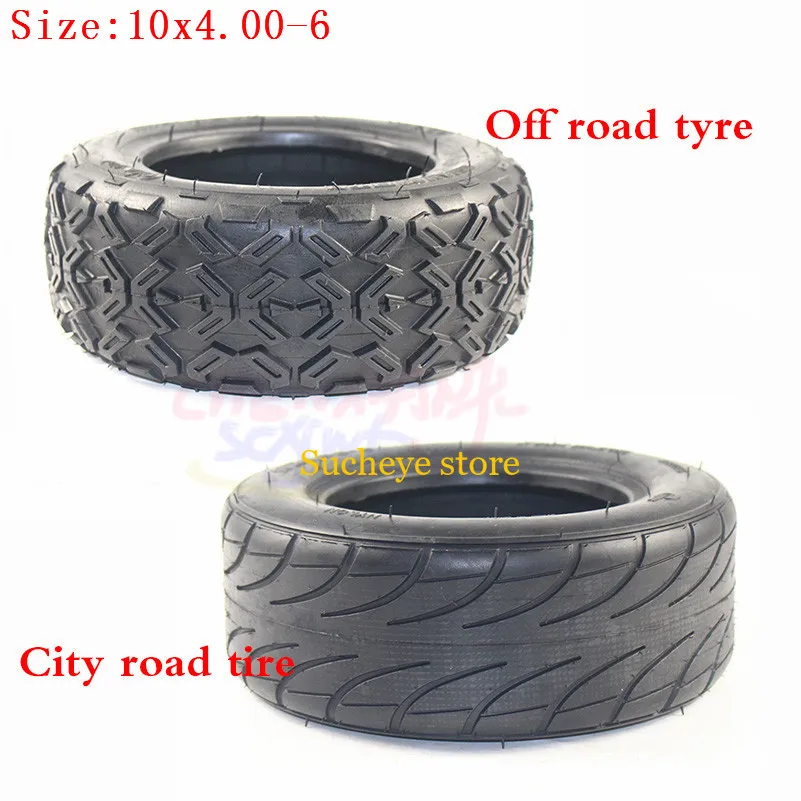 Бескамерная вакуумная шина 10X4.00-6 10*4 00-6 для скутера Harley Electric Citycoco Go Karts ATV Quad Bike OFF-Road